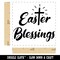 Easter Blessings Religious Cross Self-Inking Rubber Stamp Ink Stamper